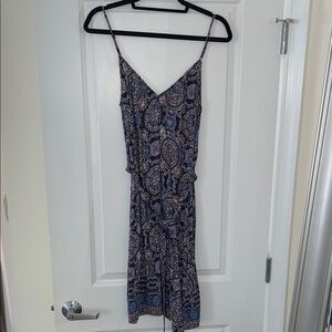 Molly Bracken Navy Paisley Strap Dress